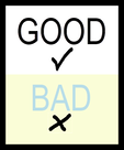 Examples of good and bad color contrast